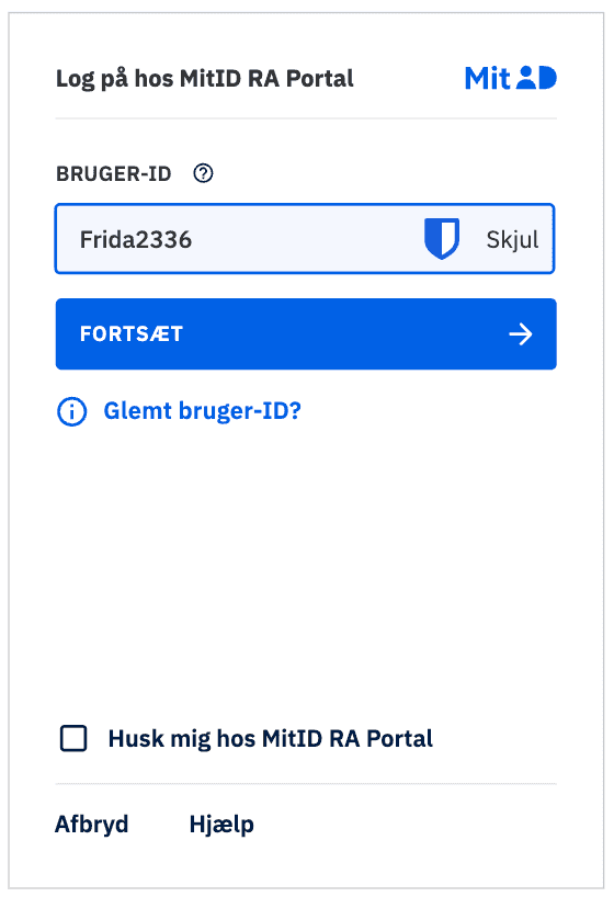 Test MitID login