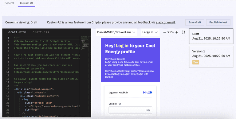 Custom HTML Preview